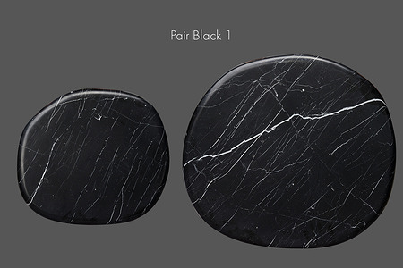 Black, Mable, Stone, Pair, 1