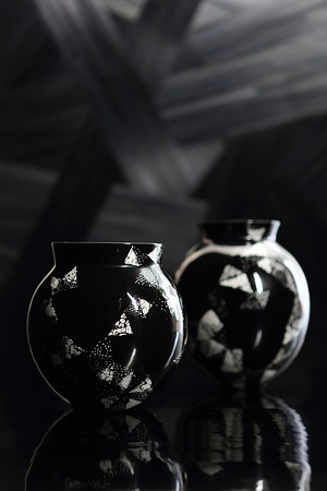 FG000415, Pleiades Collection a Limited Series by Alexander Lamont. Helio Jar, Zodiac Pattern
